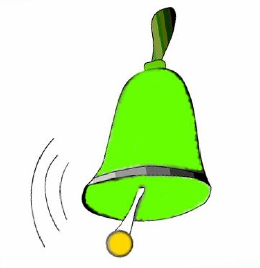 Ikona dzwonek w kolorze zielonym